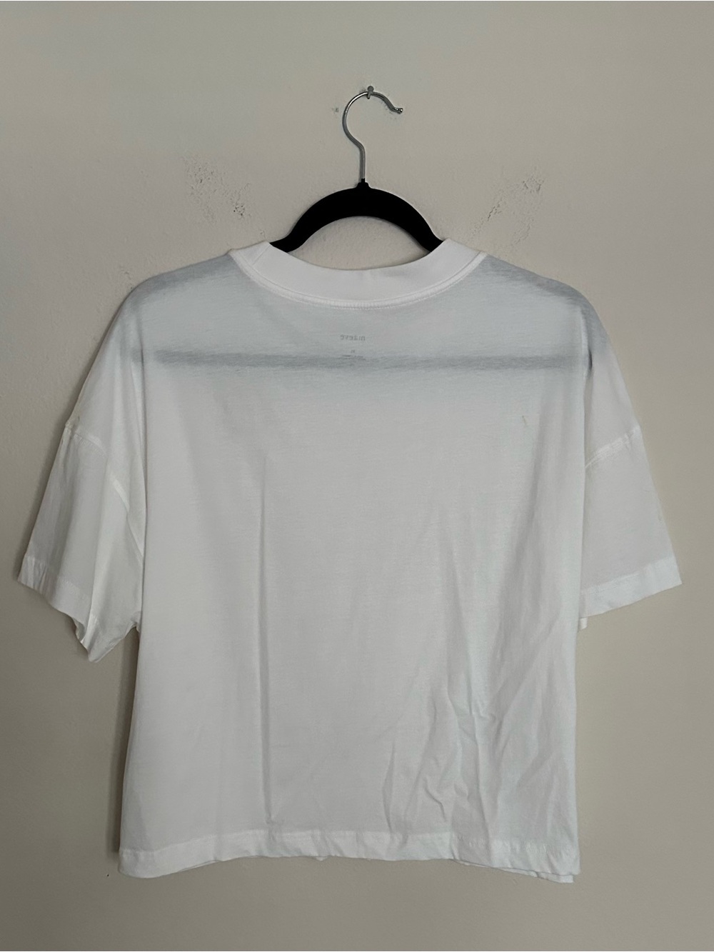 Maeve White Boxy Crop Tee with Lime Green Emblem 100% Cotton - Picture 5 of 15